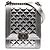 Borsa a tracolla Chanel Boy Flap North South in pelle di capra metallizzata matelassé argento