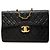 Borsa a tracolla Chanel Maxi XL Classic Single Flap in pelle di agnello nera Nero