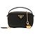 Mini bolsa pochette Prada em Saffiano preta Preto