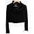 Autre Marque Sarah Pacini kurzer schwarzer Rollkragenpullover