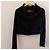 Autre Marque Sarah Pacini kurzer schwarzer Rollkragenpullover - Ansicht 2