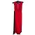 Valentino Roma Rotes Seiden-Abendkleid mit schwarzer Schärpe