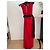Valentino Roma Rotes Seiden-Abendkleid mit schwarzer Schärpe - Ansicht 3