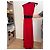 Valentino Roma Rotes Seiden-Abendkleid mit schwarzer Schärpe - Ansicht 8