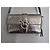 Borsa a tracolla Pinko Love One Classic Slouchy in pelle metallizzata argento Grigio Metallico - vista 2