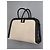 Hugo Boss Borsa Tote BOSS Ariell in pelle nera e tela beige Nero - vista 20
