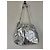 Ba&Sh Bolsa Tote M Lamine June Couro Prata - vista 11
