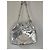 Ba&Sh Bolsa Tote M Lamine June Couro Prata - vista 5