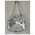 Ba&Sh Bolsa Tote M Lamine June Couro Prata - vista 7