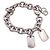 Gucci Bracciale a catena Rolo in argento sterling 925 con due piastrine