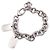 Gucci Bracciale a catena Rolo in argento sterling 925 con due piastrine - vista 2