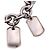 Gucci Bracciale a catena Rolo in argento sterling 925 con due piastrine - vista 3