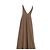 Autre Marque Vestido maxi marrón RONNY KOBO Castaño - vista 6