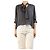 Autre Marque Blusa de seda com laço cinza - size M