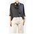 Autre Marque Blusa de seda com laço cinza - size M - vista 3