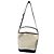 Sandro Tangoso Beuteltasche - Schwarzes Leder & Beiger Canvas