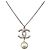 CHANEL COCO Mark Halskette Metall Silber CC
