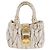 Miu Miu Matelassé Handtasche Tote aus gerafftem Leder Beige