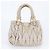 Miu Miu Matelassé Handtasche Tote aus gerafftem Leder Beige - Ansicht 3