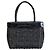 Borsa Burberry in pelle verniciata nera Nero