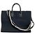 Borsa a tracolla in tela blu navy Emporio Armani