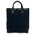 Gucci GG Canvas Leder Tote Bag Schwarz