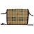 Burberry Vintage Nova Check Pattern Lederschultertasche Braun Beige
