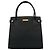 Mini borsa tote in pelle Burberry con logo vintage e dettagli metallici Nero