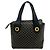 Céline Borsa CELINE Vintage con logo circolare e motivo Macadam Marrone Nero - vista 3