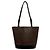 Borsa Tote in pelle Burberry Vintage Logo Hardware Nova Check Pattern Marrone - vista 3