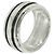 Autre Marque Anello Tiffany Vintage Grooved Double Line Band Ring Argento