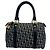 Borsa in pelle e tela Trotter Christian Dior Blu navy