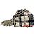 Borsa a tracolla mini Chanel Matelassé Coco Mark in tweed e pelle Nero Rosa Bianco Arancione - vista 5