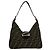 Fendi Zucca FF Logo Pattern Canvas Leder Semi-Shoulder Bag Braun Schwarz
