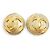 Pendientes de clip CHANEL Vintage 94A Coco Mark Eco Pearl Dorado