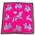 Lenço Hermès Carrousel 100% seda Marrom Rosa Multicor