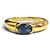 Autre Marque Anello Tiffany Vintage 750 Zaffiro Taglio Cabochon D'oro - vista 2