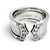Anello Cartier 2C C de LM Wide in oro bianco D'oro
