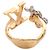 Bague Louis Vuitton LV Glam Doré - vue 3