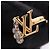 Bague Louis Vuitton LV Glam Doré - vue 8