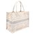 Christian Dior Medium Toile de Jouy Canvas Tote Bag Braun Roh - Ansicht 2