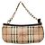 Borsa a Pouch Burberry Nova Check Shadow Horse Chain Marrone Beige