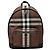 Zaino Burberry Nova Check in pelle marrone