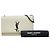 Autre Marque Borsa a tracolla Saint Laurent Cassandra Kate con logo YSL e catena Nero Bianco - vista 11