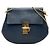 Bolsa de Ombro Chloé Drew Chain Azul marinho
