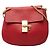 Bolsa de Ombro com Corrente Chloé Drew Vermelho Dourado
