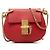 Bolsa de Ombro com Corrente Chloé Drew Mini Vermelho Dourado
