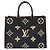 Borsa tote Louis Vuitton Onthego MM Bicolor Monogram Empreinte Nero Multicolore Beige Monogramma - vista 3