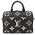 Borsa Louis Vuitton Speedy Bandouliere 25 Nero Multicolore Beige Monogramma - vista 3