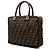 Borsa business Fendi in tela Zucca marrone - vista 2